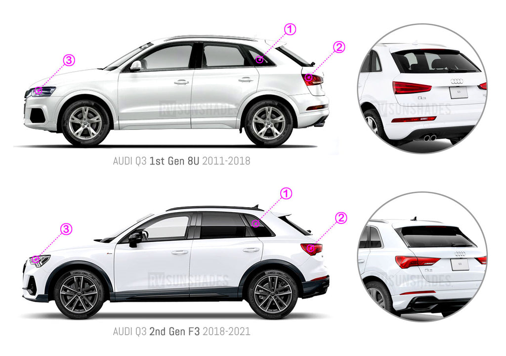 Audi Q3 Sun Shade F3 2018-Now [set of 4] - RVSUNSHADES