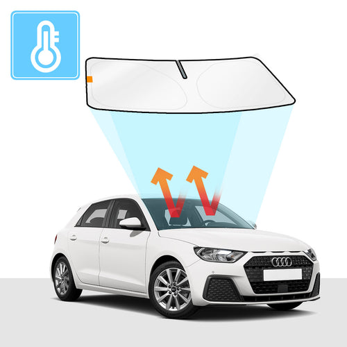Audi A1 Windscreen Sun Shade 8X 2010-2018 Solar Screens BLOCK OUT (RV25) Premium V2 - RVSUNSHADES