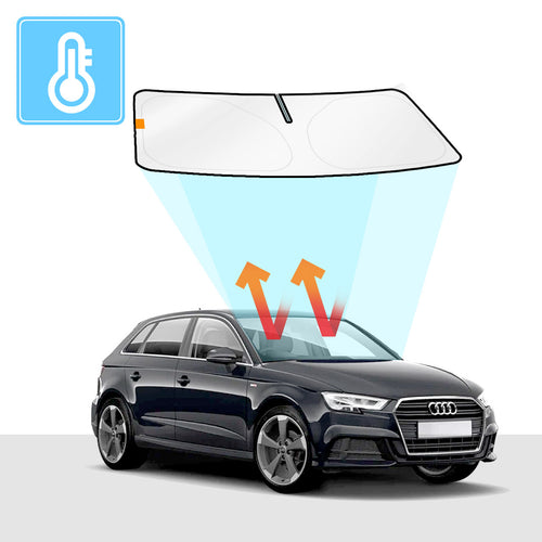 Audi A3 Windscreen Sun Shade 8V 2013-2020 Solar Screens BLOCK OUT (RV17) Premium V2 - RVSUNSHADES