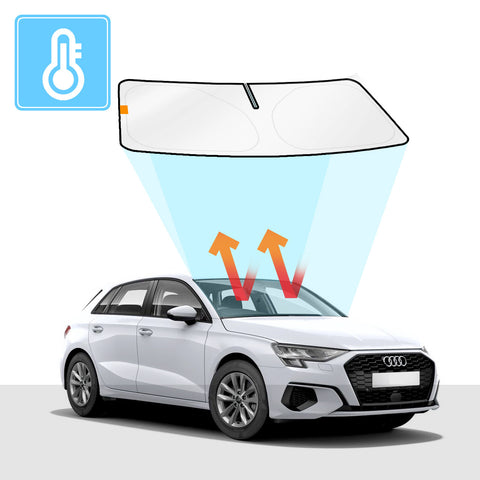 Audi A3 Windscreen Sun Shade 8Y 2020-2023 Solar Screens BLOCK OUT (RV17) Premium V2 - RVSUNSHADES