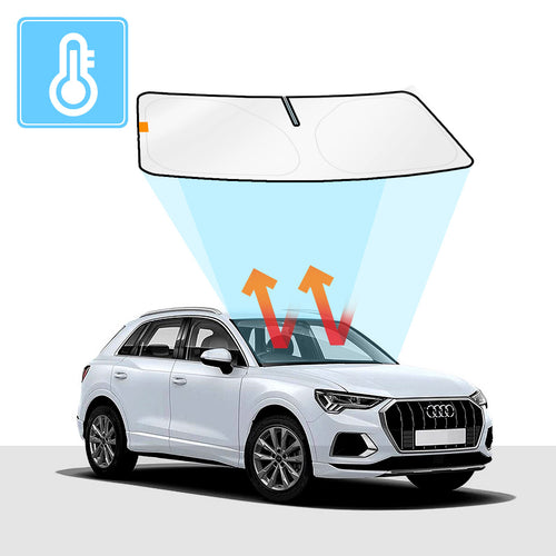 Audi Q3 Windscreen Sun Shade F3 2018-2023 Solar Screens BLOCK OUT (RV27) Premium V2 - RVSUNSHADES