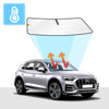 Audi Q5 Windscreen Sun Shade 80A 2017-Now Solar Screens BLOCK OUT (RV14) Premium V2 - RVSUNSHADES