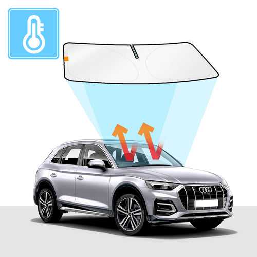 Audi Q5 Windscreen Sun Shade 80A 2017-Now Solar Screens BLOCK OUT (RV14) Premium V2 - RVSUNSHADES
