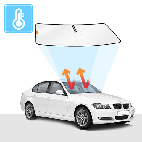 BMW 3 Series Windshield Sun Shade E90 Solar Screens BLOCK OUT (RV12) Premium V2 - RVSUNSHADES