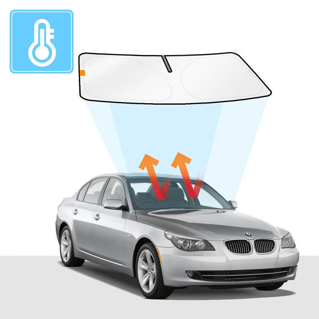 BMW 5 Series Windshield Sun Shade E60/61 Solar Screens BLOCK OUT (RV26) Premium V2 - RVSUNSHADES