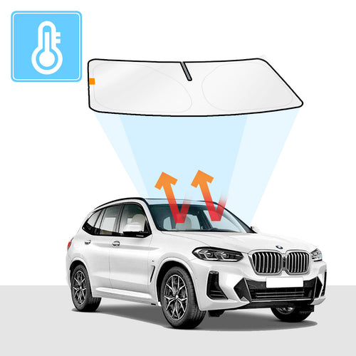 BMW X3 iX3 Windshield Sun Shade F25/G01 Solar Screens BLOCK OUT (RV27) Premium V2 - RVSUNSHADES