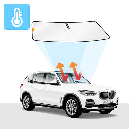 BMW X5 Windshield Sun Shade F15 G05 2014-Now Solar Screens BLOCK OUT (RV23) Premium V2 - RVSUNSHADES