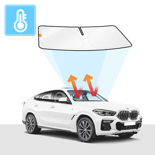 BMW X6 Windshield Sun Shade Solar Screens BLOCK OUT (RV23) Premium V2 - RVSUNSHADES