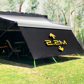 Offroad Caravan Privacy Screen 3.4x2.2m suit 12Ft Awning (2.2m Drop) - RVSUNSHADES