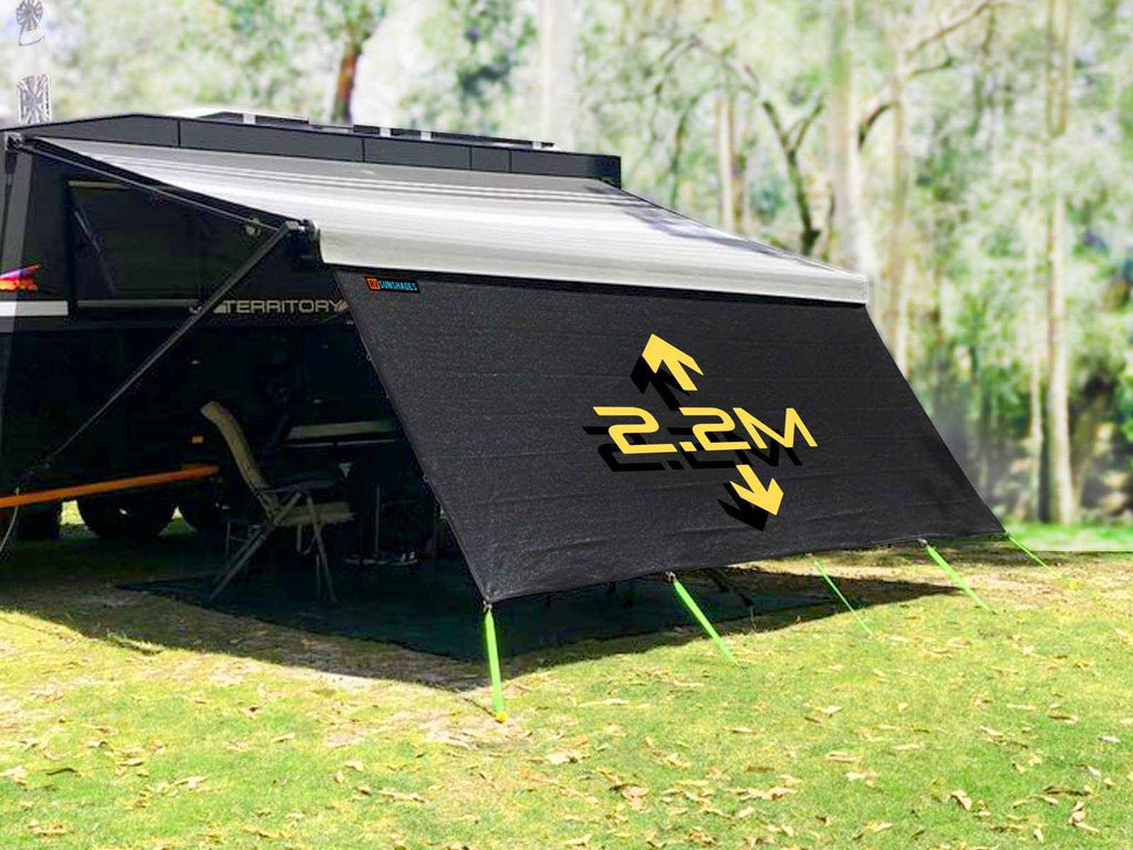 Offroad Caravan Privacy Screen 6.1x2.2m suit 21Ft Awning (2.2m Drop) - RVSUNSHADES