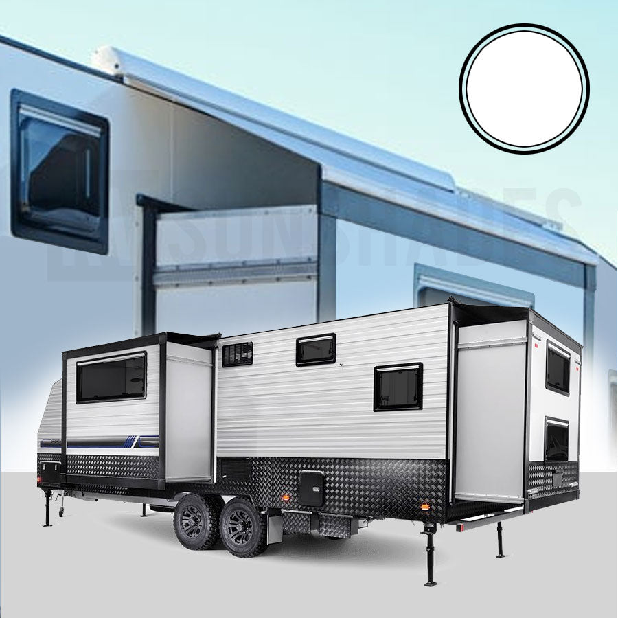 Caravan Slide-Out Awning Topper Replacement Vinyl 1200x700mm (WHITE) - RVSUNSHADES