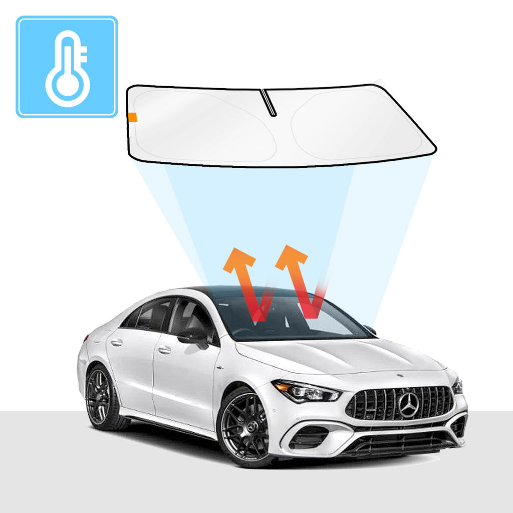Mercedes-Benz CLA Windshield Sun Shade Solar Screens BLOCK OUT (RV35) Premium V2 - RVSUNSHADES
