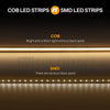 Waterproof COB LED Strip Light Warm White 10M Roll 480 LEDs IP68 3000k (12V) - RVSUNSHADES