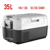 Car Fridge 35L 3-way for grocery shopping, travel, and camping, Open Lid Both Sides, Removable Lid - RVSUNSHADES