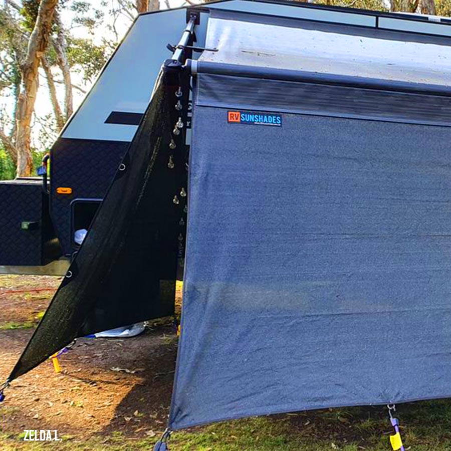 Caravan Awning Privacy Screen for Dometic 3.5m Awning 3.4x1.9m (1.9m Drop) - RVSUNSHADES