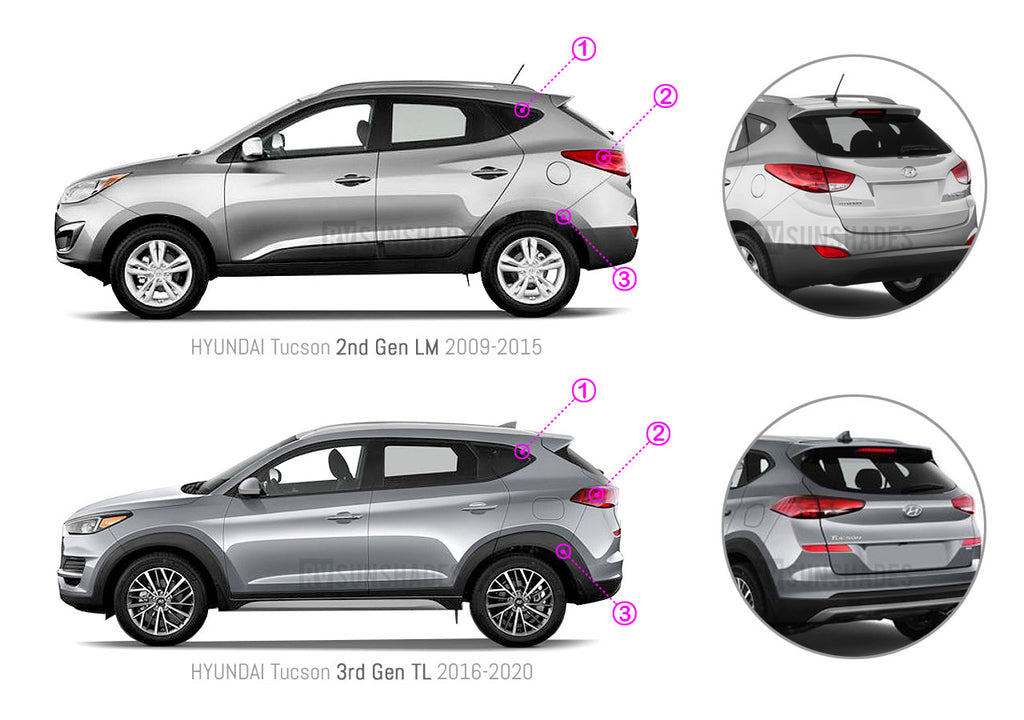 Hyundai Tucson ix35 Sun Shade LM 2009-2015 [Quarter Window] - RVSUNSHADES