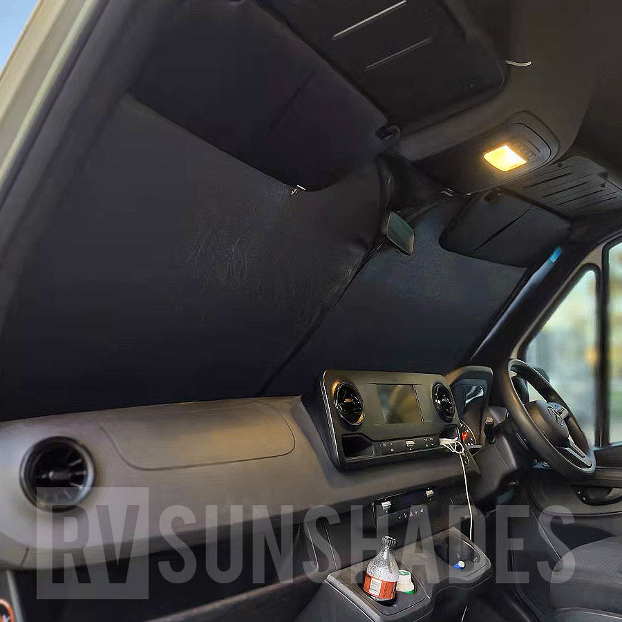 Mercedes-Benz E-Class Windscreen Sun Shade W213 Solar Screens BLOCK OUT (RV36) Premium V2 - RVSUNSHADES