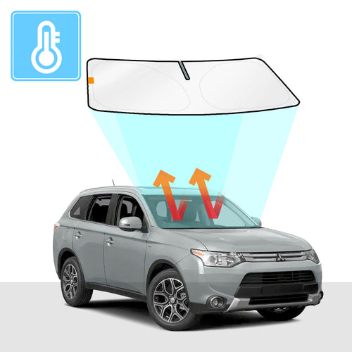 Mitsubishi Outlander Windscreen Sun Shade 3rd Gen 2012-2020 Solar Screens BLOCK OUT (RV14) Premium V2 - RVSUNSHADES