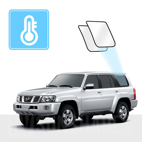 Nissan Patrol Y61 Solar Screens GU 1999-2009 BLOCK OUT [Quarter Window] Pair - RVSUNSHADES