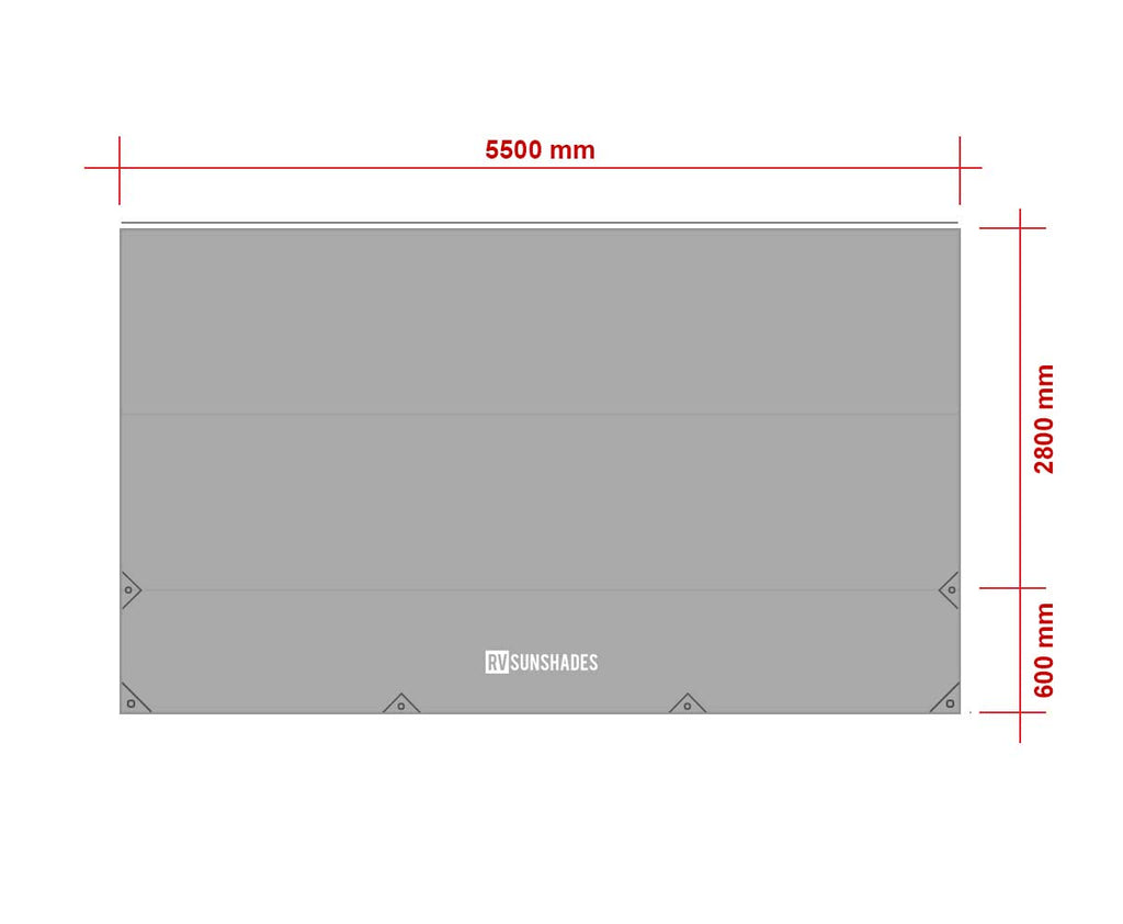 Caravan Offside Carport Shade Wall - RVSUNSHADES