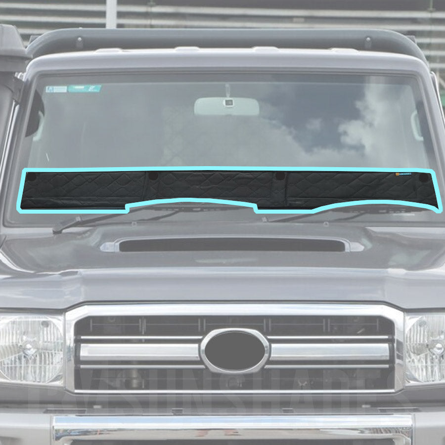 Car Dash Shade Stealth Windshield Shade 4WD Anti Bonnet Glare [MULTI-FIT] - RVSUNSHADES