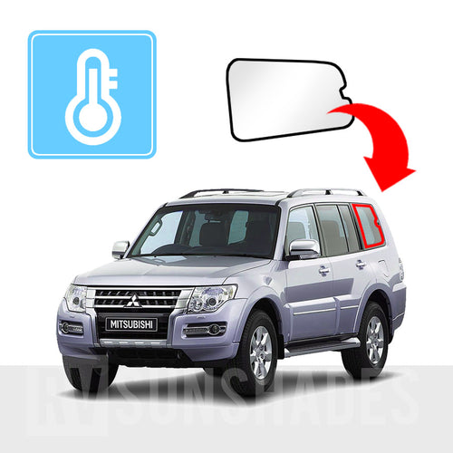 Mitsubishi Pajero NX Solar Screen Custom Fit BLOCK OUT 2006-Now [Quarter Window] - RVSUNSHADES