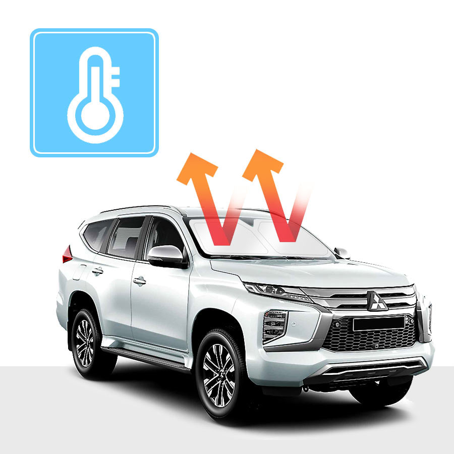 Mitsubishi Pajero Sport Solar Screen QE/QF 2015-now Custom Fit Block Out [Front Windshield] - RVSUNSHADES