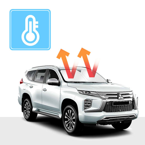 Mitsubishi Pajero Sport Solar Screen QE/QF 2015-now Custom Fit Block Out [Front Windshield] - RVSUNSHADES
