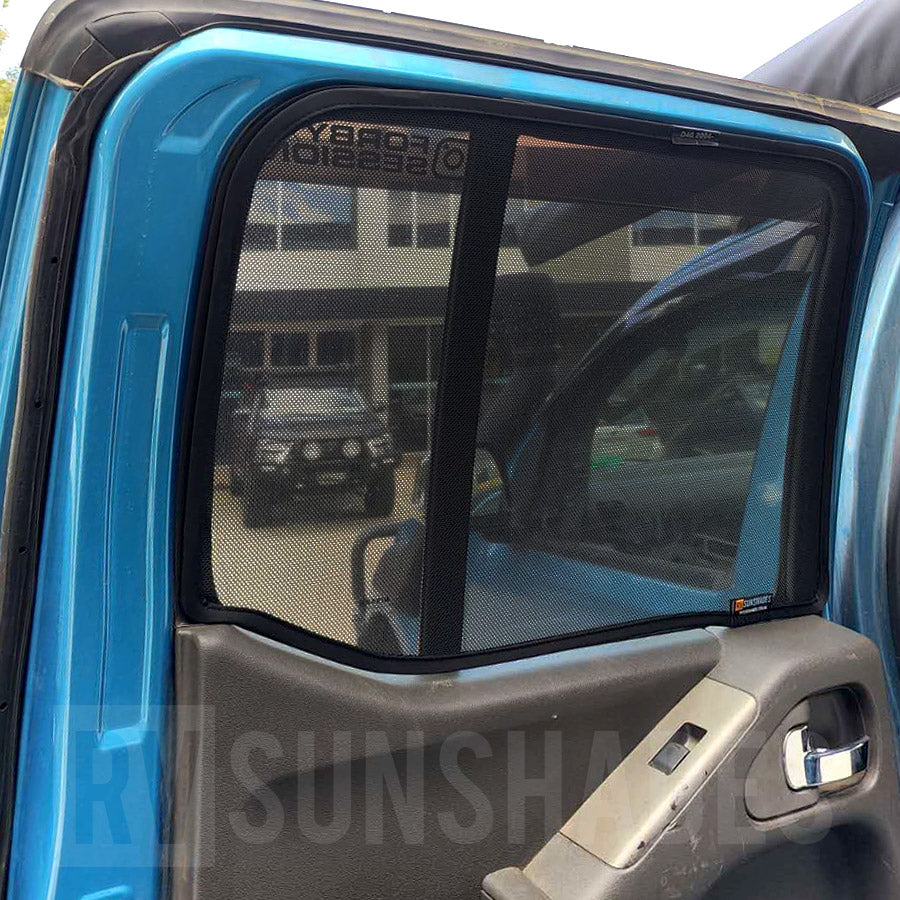 Nissan Navara D40 Sun Shade Dual Cab 2004-2014 [Rear Door] Pair - RVSUNSHADES