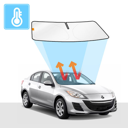 Mazda 3 Windscreen Sun Shade 2007-2012 Solar Screens BLOCK OUT (RV21) Premium V2 - RVSUNSHADES