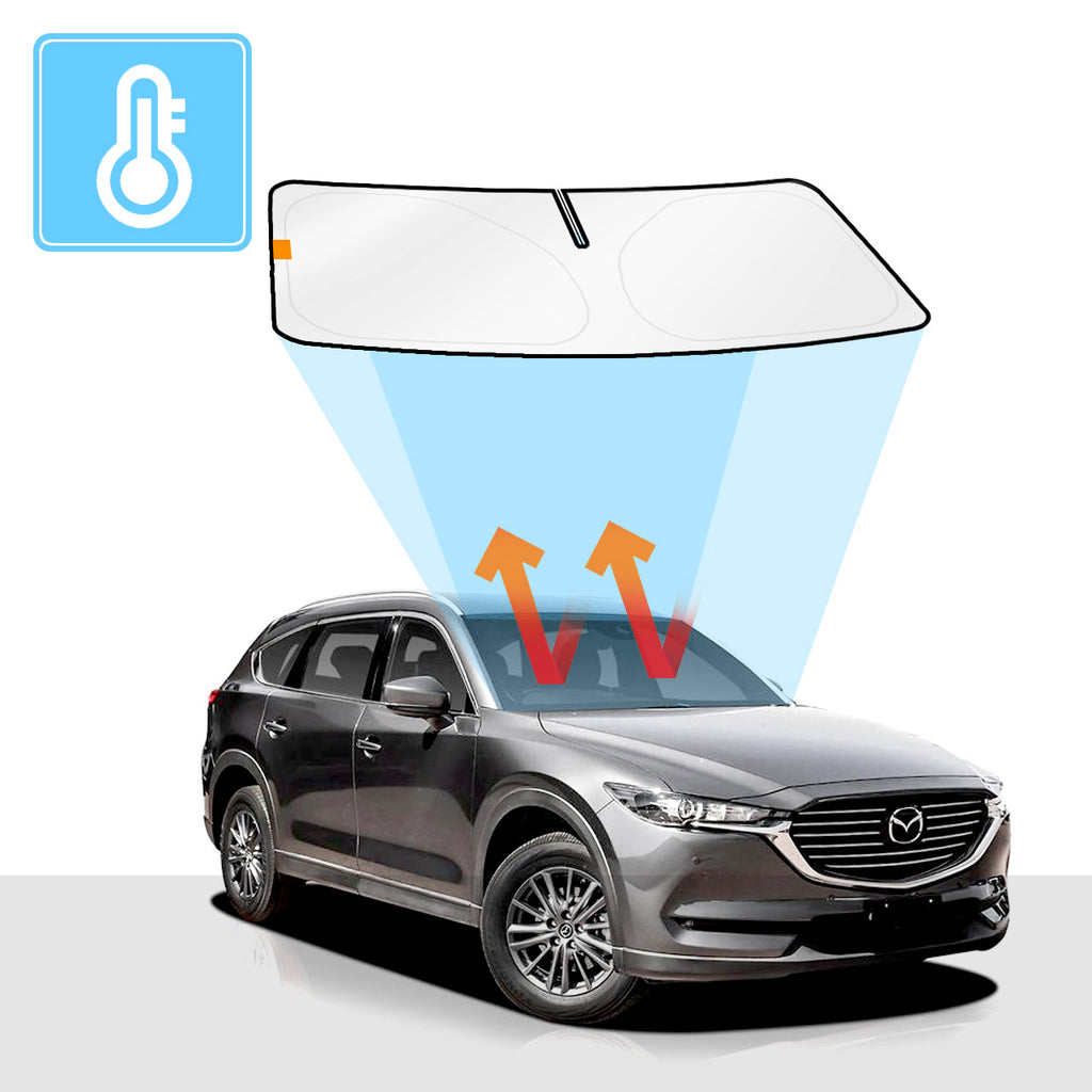 Mazda CX-8 Windscreen Sun Shade 2017-Now Solar Screens BLOCK OUT (RV11) Premium V2 - RVSUNSHADES
