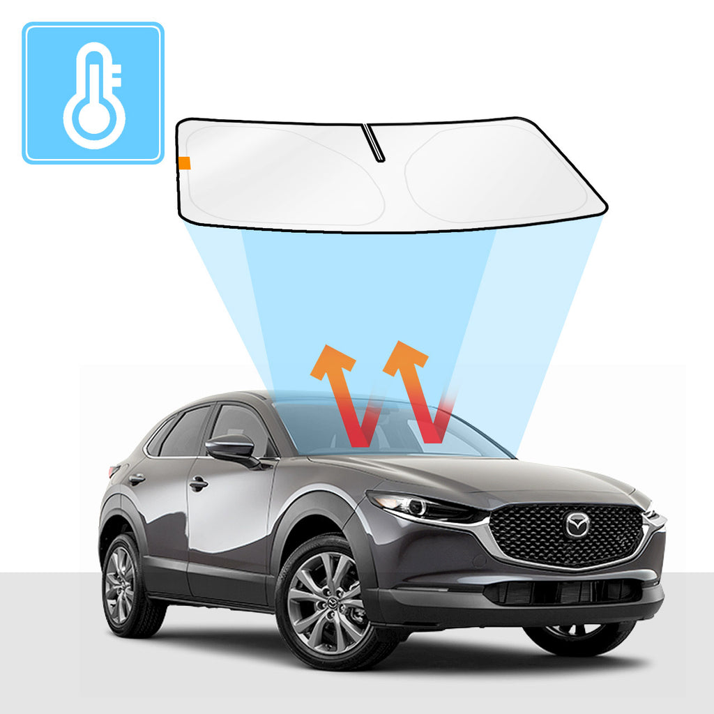 Mazda CX-30 Windscreen Sun Shade 2020-Now Solar Screens BLOCK OUT (RV11) Premium V2 - RVSUNSHADES