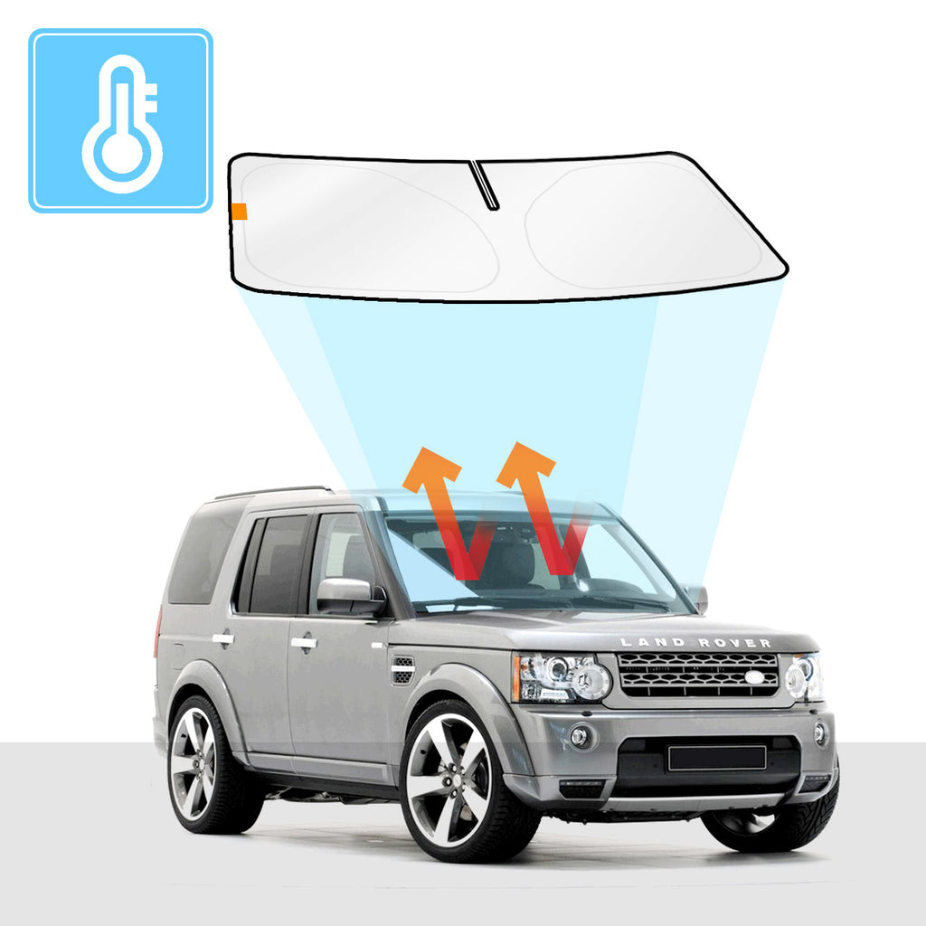 Land Rover Discovery 3/4 Windshield Sun Shade L319 2004-2016 Solar Screen BLOCK OUT (RV33) Premium V2 - RVSUNSHADES