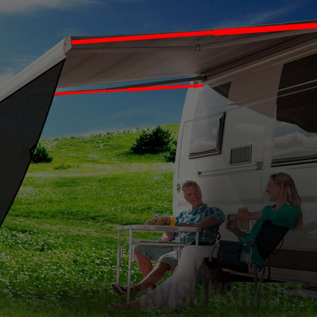 Caravan Awning End Bars for Cassette Type Box Awning & Electric Awing 1050/2570mm (1 Pair) - RVSUNSHADES