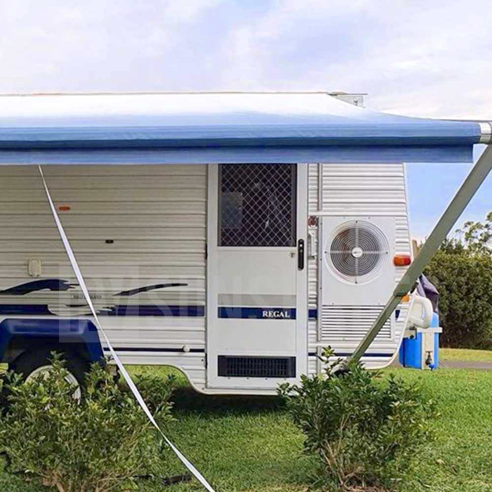 Replacement Awning Fabric Kit suit 13ft Roll-Out Awning (12'2"x8' Blue Stripes 13-BU-ST) *BOXED* - RVSUNSHADES