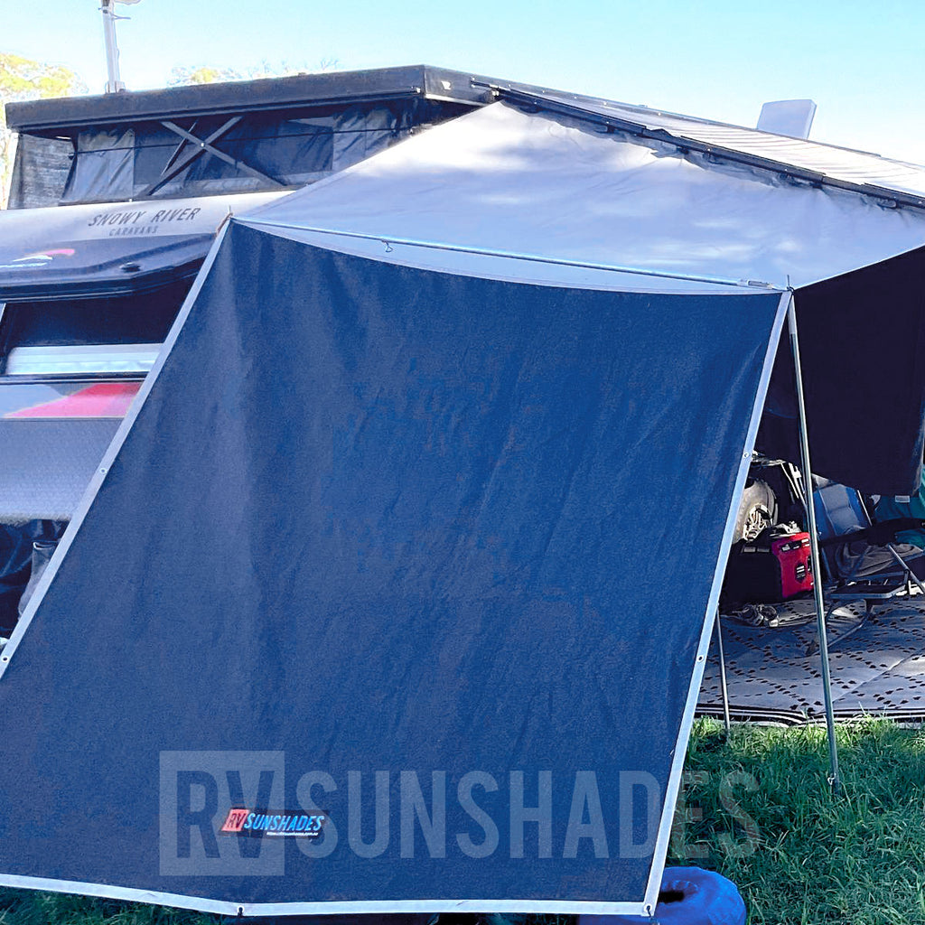 Caravan Awning Extension Porch 1.5x2.2m With 1.9m Drop End Screen (RIGHT/REAR) - RVSUNSHADES