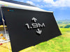 Caravan Privacy Screen 4.0x1.9m Awning Side Wall suit 14Ft Awning (1.9m Drop) - RVSUNSHADES