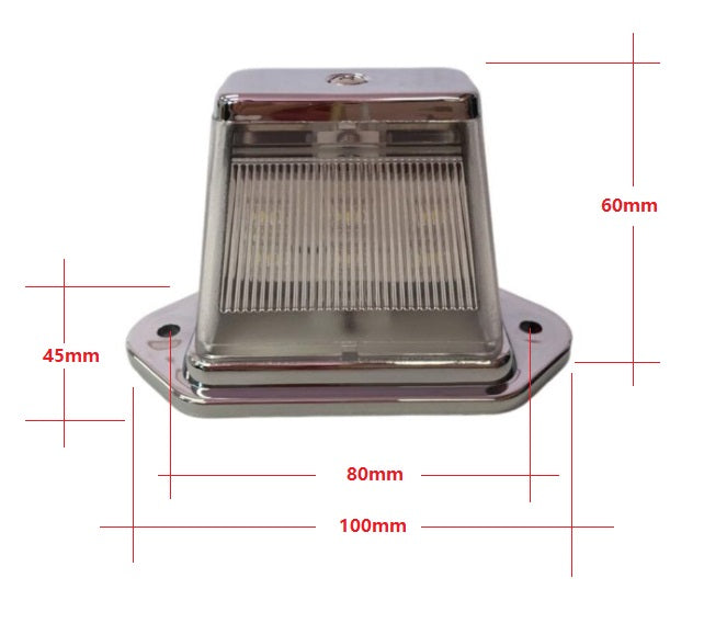 2x License Number Plate Light 6 LED Side Lamp for Truck SUV Trailer Lorry 12V Warm White - RVSUNSHADES