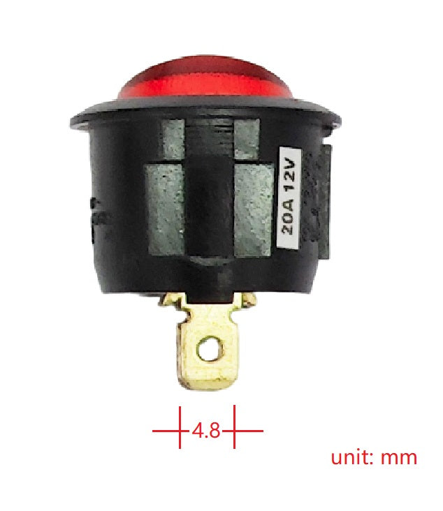 5x Rocker Switch LED Pilot Light 12V ø20mm Auto Marine (R13-112) - RVSUNSHADES