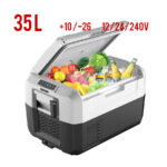 Car Fridge 35L 3-way for grocery shopping, travel, and camping, Open Lid Both Sides, Removable Lid