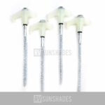 Tent Peg Glow In The Dark, Screw In Galvanized Tent Pegs, Free Spinning (4 pcs)