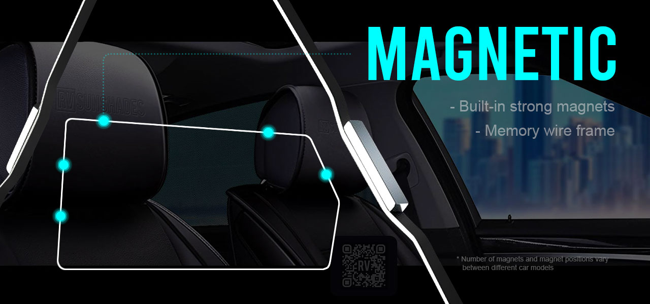 RVSUNSHADES Magnetic Car Window Shades