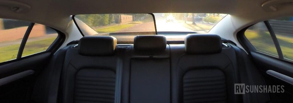 Anti-glare rear window shade