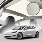 Tesla Model 3 Roof Sun Shade Nano Tech Crystal Series (Silver on Cream)