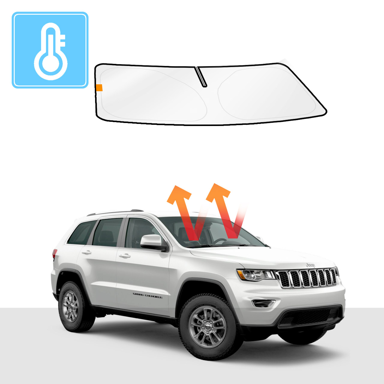 Jeep Grand Cherokee Windshield Solar Screen Block-Out