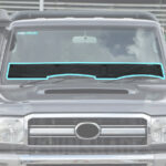 Car Dash Shade Stealth Quarter Windshield Shade 250mm Height 4WD Anti Bonnet Glare 1270-1500mm [MULTI-FIT XL]