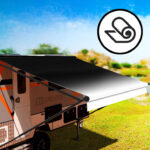 Replacement Awning Fabric Kit suit 20ft Roll-Out Awning (19'2"x8' Grey Scale Gradient 20-BK-FD) ROLLED