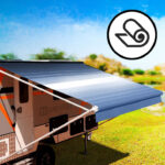 Replacement Awning Vinyl Fabric Kit suit 10ft Roll-Out Awning (9'2"x8' Blue Stripes 10-BU-ST) ROLLED