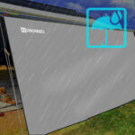 Waterproof Privacy Screen For Caravan Rain Shield (4.0x2.0m) For 14FT Awning Grey Series (Standard V1)