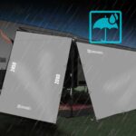 Waterproof End Wall Screen Flat Top For Caravan Rain Shield 2150 x 2000mm Grey Series Reversible Standard V1